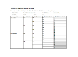 10 Pedigree Chart Templates Pdf Doc Excel Free