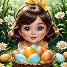 Download Ai Generated, Girl, Easter. Royalty-Free Stock Illustration Image 