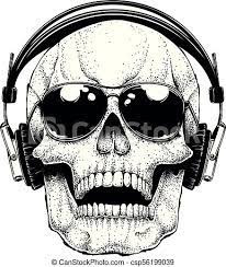 New customers receive 20% off on high quality polarized sunglasses. Skull In Sunglasses Vector Human Skull With Aviator Sunglasses Listening To Music In Headphones Dotwork Hand Drawn Canstock