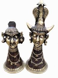 Bhansali Handicraft Offering Tribal Head Pair Dhokra Bastar Art Adivasi Shilpkalayen In Raipur Chhattisgarh Get Best P Indian Folk Art Art Clay Art Projects