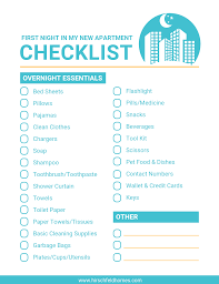 What To Pack For The First Night In My New Apartment Apartment Checklist New Apartment Checklist Cleaning Clothes
