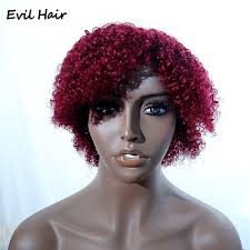 The short wig for sale is made of real remy hair and has good density. Red Black Human Hair Wigs Pasteurinstituteindia Com
