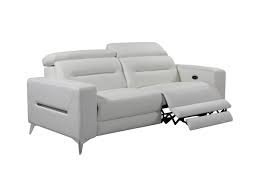 Que vous choisissiez un canapé en cuir ou. Canape 2 Places Relax Electrique En Cuir Blanc Pauly