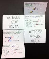 Parallel Lines With Transversals Interactive Foldable Math Interactive Notebook Math School Math Geometry
