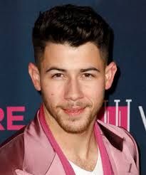 Nick Jonas Short Straight Black Hairstyle