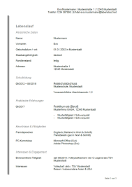Sie suchen eine französische bewerbung als muster? Bewerbung Ausbildung Tabellarischer Lebenslauf