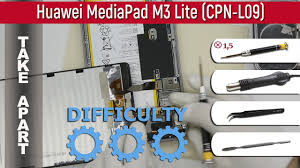 How To Disassemble Huawei Mediapad M3 Lite 8 Cpn L09 Take Apart Tutorial Youtube