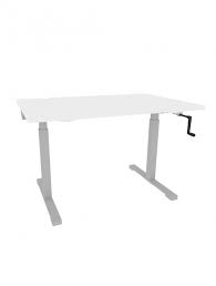 Le bureau réglable en hauteur, justement parce qu'il se règle en hauteur, fait toute la différence. Bureau Reglable En Hauteur Par Manivelle Drive Pas Cher Delex Mobilier