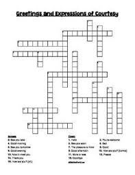 Welcome to our online daily spanish crossword, level 1. Spanish Greetings Crossword Practice 18 Greetings Farewells And Expressions Of Courtesy In Thi Spanish Greetings Spanish Lessons For Kids Spanish Worksheets