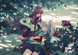 Date In Lungmen Central Park Zima Istina Arknights Anime Cat Girl Animal Ears