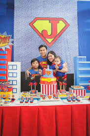 Joaquim S Baby Superman Themed Party 1st Birthday Superman Birthday Party Superman Birthday Party Decorations Superhero Birthday Party