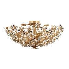 Shop crystorama lighting for unique crystal chandeliers, decorative wall sconces, dining room chandeliers and more. Victoria Gold Leaf Flush Mount Ceiling Light Crystorama Flush Lighting Ceiling Lights
