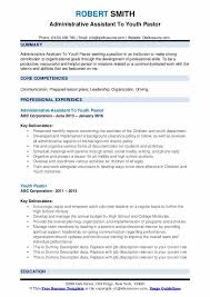 Youth Pastor Resume Samples Qwikresume