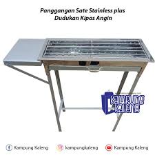 Lapisan kerak gosong pada panggangan sate atau barbecue menghalangi aliran panas ke makanan. Panggangan Sate Stainless Plus Alas Kipas Angin Shopee Indonesia