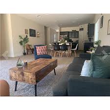 This drum coffee table is sure to bring a breezy, boho feel into your living room, instantly. Amazon Com Iwell 43 2 Mid Century Modern Coffee Table With Storage Shelf For Living Room Boho Cocktail Table Tv Table Rectangular Sofa Table Office Table Solid Elegant Functional Table Rustic Brown Kitchen Dining