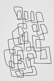 Black And White Line Art Canvas Contemporary Abstract Line Art In Black And White Poster Zazzle Com In 2020 With Images Black And White Art Drawing Abstract Line Art