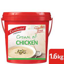 Orzo, pulled chicken, carrots and celery in a chicken broth with a touch of cream lobster & corn bisque sweet lobster and roasted corn simmered in a rich and creamy lobster bisque. Continental Professional Gluten Free Cream Of Chicken Soup Mix 1 6kg Unilever Food Solutions