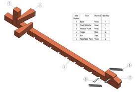 To keep the cost of that workbench these are easy to make clamps which can be as large as the longest piece of wood you can get your hands on. Wooden Bar Clamp Plan Parts List Wooden Diy Wooden Bar Woodworking Hand Tools