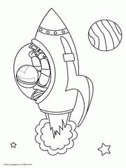 Simple outer space coloring pages. Space Coloring Pages Solar System Planet Rocket Pictures