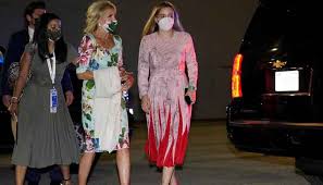 Siriano, who is also based in new york, has been a champion for size inclusivity and racial equity. In Pictures Melania Trump Stuns In Black Dress Matching Face Mask