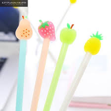 Pas Cher 4 Pcs Fruits Gel Stylo Mignon Stylo Papeterie Kawaii Stationery Pens Stationery Gift Gel Pens
