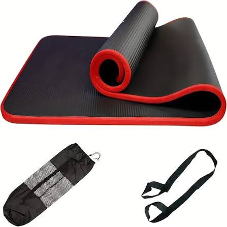 portable thickened yoga mat 10mm black unisex non slip wear - Temu Cyprus