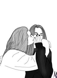 How to outline your pictures using the app bazaart ✨. Imagem De Outline Drawings Of Friends Bff Drawings Best Friend Drawings