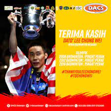 As a singles player, lee was ranked first worldwide for 349. Terima Kasih Lee Chong Wei