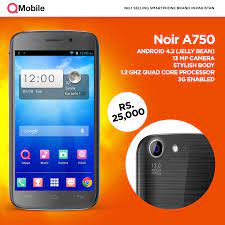 QMobile Noir A750 packed ...
