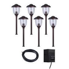 Portfolio 6 Light Bronze Low Voltage Incandescent Path Lights Landscape Light Kit Landscape Lighting Kits Portfolio Landscape Lighting Landscape Lighting