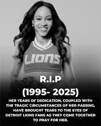 SAD NEWS: The Detroit Lions fan community is heartbroken and united in mourning following the tragic passing of a longtime cheerleader who spent many years dedicating her passion, energy, and love to
