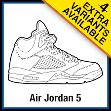 If you would like to download it, right click on the pictures and use the save. Air Jordan 5 Drawing Online