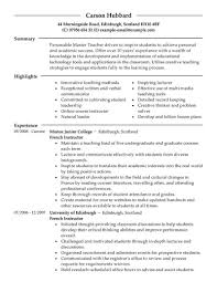 Scholarships, awards, rankings, special responsibilities) 1 Best Master Teacher Resume Example Livecareer