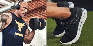 These brands make rock climbing shoes that are perfect for helping you scale those treacherous rises. The Rock Under Armour Gear Dwayne Johnson Bend Boundaries Gym Clothes