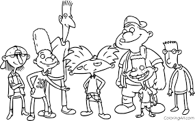 Hey arnold arnold de pie páginas para colorear gratis. Hey Arnold Coloring Pages Coloringall