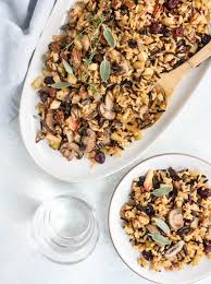 And what better way to serve wild rice with turkey than as a dressing? Wild Rice Mushroom Stuffing Vegan Gluten Free Detoxinista