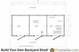 3 stall horse barn plans. 12x30 3 Stall Horse Barn With Covered Storage
