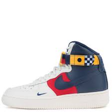 Nike Gs Air Force 1 High Lv8 Sail Midnight Navy Gym Red