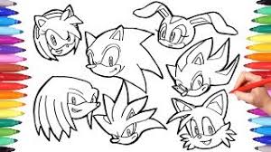 Maybe you would like to learn more about one of these? Sonic The Hedgehog Coloring Pages Watch How To Draw All Sonic Characters Faces Cartoon Coloring Youtube