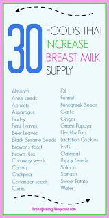 Good Breastfeeding Nutrition Including 30 Foods That Increase Milk Supply Breastfeeding Nutrition Baby Breastfeeding Breastfeeding