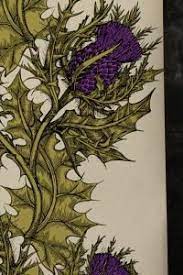 Grand Thistle Hand Print Wallpaper Thistle Wallpaper Hand Printed Wallpaper Art