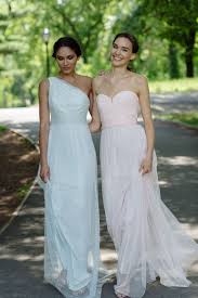 Amsale Bridesmaids Tulle Dresses Left G948u In Mint Right G945u In Bellini Bridesmaids Dress Inspiration Bridesmaid Dresses Bridal Gowns