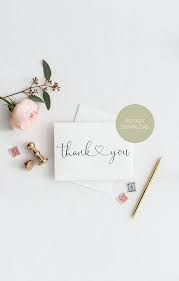 Simple Wedding Thank You Card Instant Download Thank You Cards Printable Thank You Wed Wedding Thank You Cards Simple Wedding Invitation Card Wedding Cards