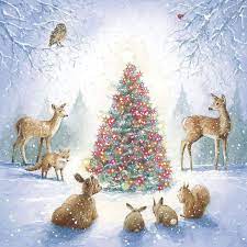 Woodland Christmas Christmas Animals Christmas Scenes Christmas Illustration