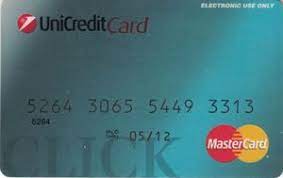 Tutte le spese effettuate con la carta. Bank Card Unicredit Card Click Unicredit Banca Italy Col It Mc 0037