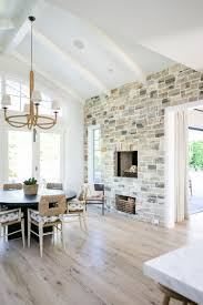 Coastal Home Coastal Design Beach House Dining Space Fireplace Chandelier Homede Cottage Dining Rooms French Dining Chairs Light Wood Dining Table
