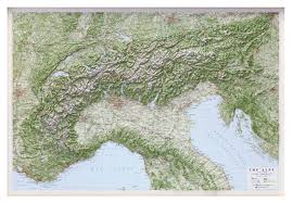 La cartina ukraïna viamichelin : Le Alpi Carta Geografica Fisica In Rilievo 95x65 Cm Senza Cornice Mappa Ebay