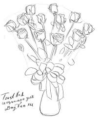 How To Draw A Bouquet Of Roses Step By Step 4 Bunch Of Flowers Drawing Flower Bouquet Drawing Flower Drawing