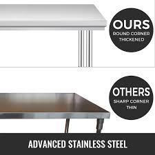 Maybe you would like to learn more about one of these? Rolling Stainless Steel Top Kitchen Work Table Cart Casters Shelving Vevor Us