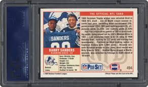 Barry sanders 1989 pro set rookie of the year card value. 1989 Pro Set Barry Sanders Psa Cardfacts